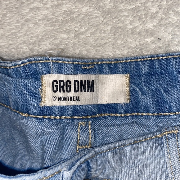 GARAGE High Rise Light Blue Denim Jean Shorts - Picture 2 of 4